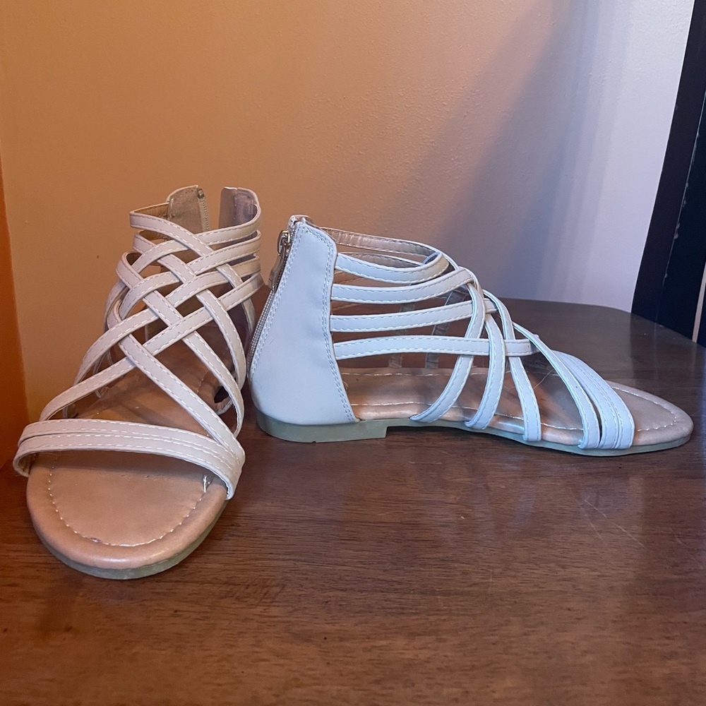 Cream sandals